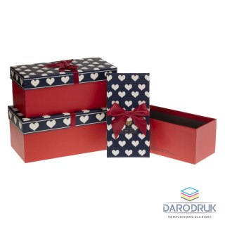 Rozette Pudełko na prezent Rozette (PUG-25146-PR HEARTS 2 set)