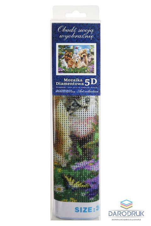 Flamingo Line Zestaw kreatywny Diamentowa mozaika 30x40cm Psy i koty Flamingo Line (TBS01371-02(22))
