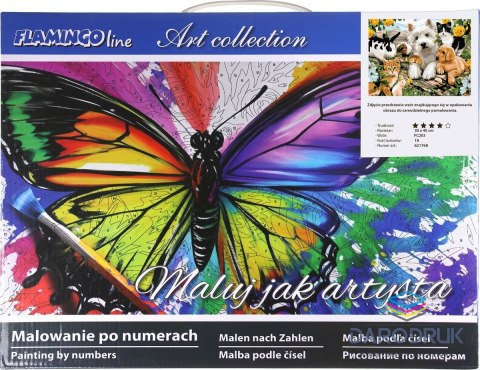 Flamingo Line Zestaw kreatywny Malowanie po numerach 30x40cm Zwierzęta Flamingo Line (FC203)