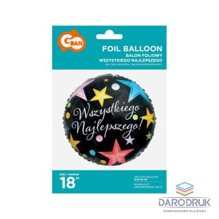 Godan Balon foliowy Wszystkiego najlepszego 18cali 18cal Godan (FG-ODWN)