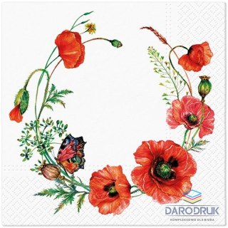 Paw Serwetki Poppy Aesthetic mix nadruk bibuła [mm:] 330x330 Paw (TL125500)