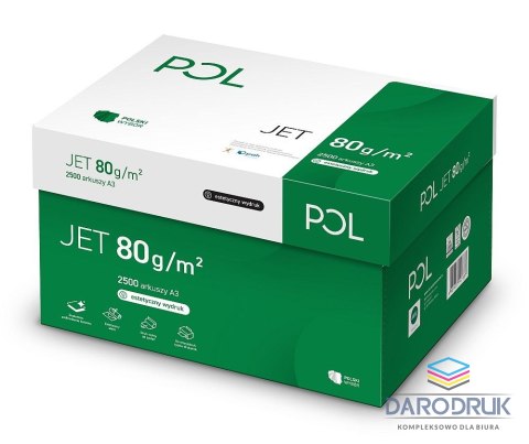 Pol Papier ksero A3 jet biały 500k. 80g Pol