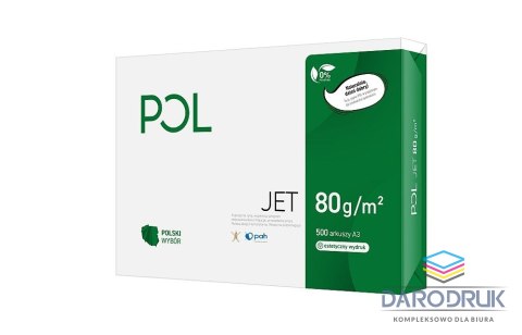 Pol Papier ksero A3 jet biały 500k. 80g Pol