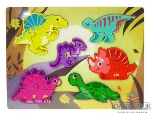 Adar Układanka puzzle, drewniane, dinozaury Adar (570290)
