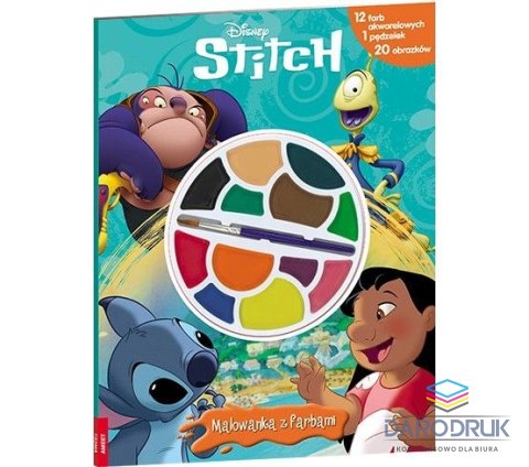 Ameet Książka dla dzieci Stitch. Malowanka z Farbami Ameet (KFF 9101)