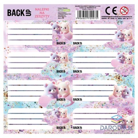 Derform Naklejka na zeszyt Backup 8 Derform (NNZB8A23)