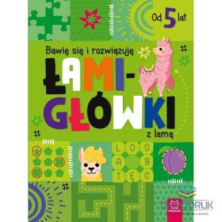 Aksjomat Książka dla dzieci Bawię się i rozwiązuję. Łamigłówki z lamą. Od 5 lat Aksjomat