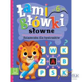 Aksjomat Książka dla dzieci Łamigłówki słowne. Książeczka dla bystrzaków. Od 6 lat Aksjomat