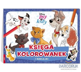 Ameet Książka dla dzieci Disney. Psy & koty. Księga kolorowanek i naklejki Ameet (bge9102)