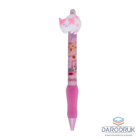 Colorino Kids Długopis Cats wymazywalny wkład niebieski 0,5mm Colorino Kids (01881PTR)