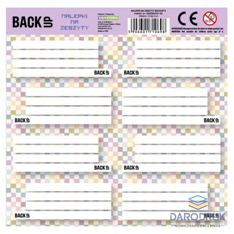 Derform Naklejka na zeszyt Backup 8 Derform (NNZB8A01)