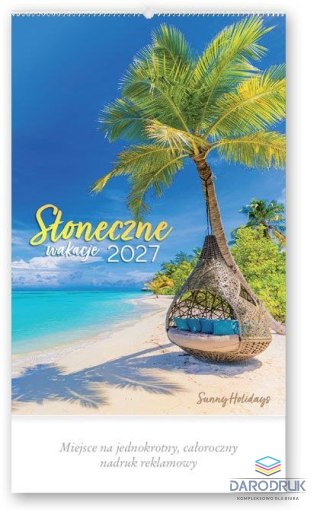 Lucrum Kalendarz ścienny SŁONECZNE WAKACJE 13-planszowe A3+ 320mm x 470mm Lucrum (RW10)
