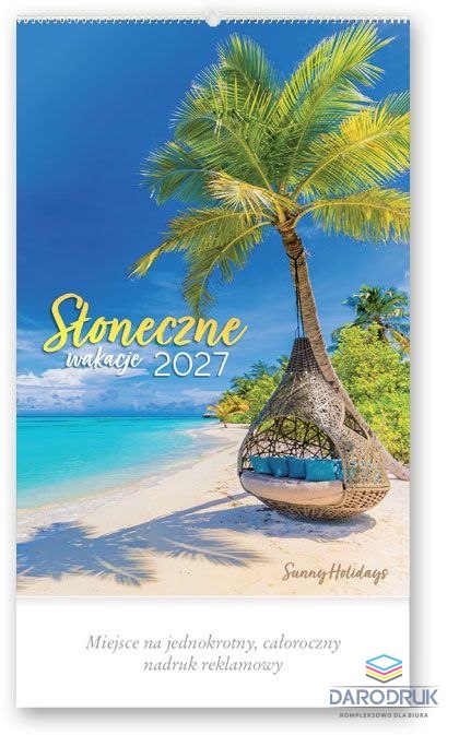 Lucrum Kalendarz ścienny SŁONECZNE WAKACJE 13-planszowe A3+ 320mm x 470mm Lucrum (RW10)