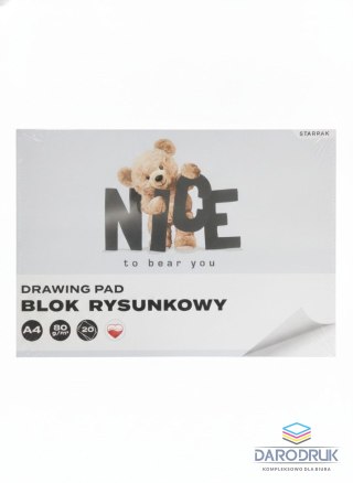 Starpak Blok rysunkowy A4 biały 80g 20k Starpak (588811)