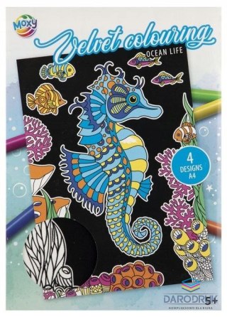 Antella Kolorowanka A4 4 ARKUSZE VELVET OCEAN Antella (8715427144306)