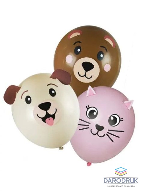 Arpex Balon gumowy zwierzątka - zrób to sam (3 wzory) (5 szt.) mix 250mm Arpex (kb0597)