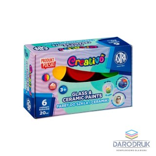 Astra Fun Farba do malowania na szkle kolor: mix 20ml 6 kolor. Astra Fun (301124006)