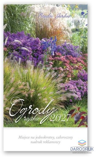 Lucrum Kalendarz ścienny OGRODY RAJSKIE 13-planszowe 320mm x 470mm Lucrum (RW12)