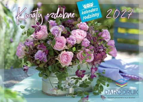 Lucrum Kalendarz ścienny RODZINNY Kwiaty ozdobne 13-KARTKOWY A4 Lucrum (WL2)