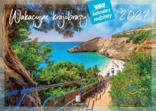 Lucrum Kalendarz ścienny WAKACYJNE KRAJOBRAZY 13-planszowe 320mm x 470mm Lucrum (RW11\2)