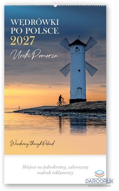 Lucrum Kalendarz ścienny WEDRÓWKI PO POLSCE 13-planszowe A3+ 320mm x 470mm Lucrum (RW04)