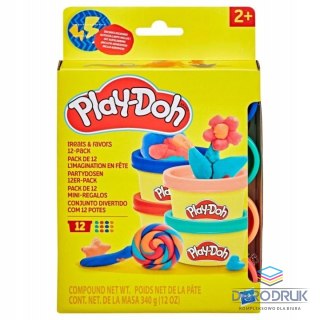Playdoh Ciastolina 4 kol. Play-Doh Zestaw Imprezowy Prezenty 12-pak 340g Playdoh (g0519)