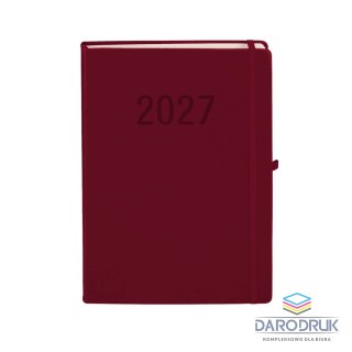Antra Kalendarz książkowy (terminarz) 2027 MEMOFIX dziennyy A4 Antra (bordowy)