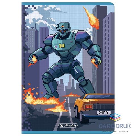 Herlitz Zeszyt A5 Premium Pixel Fun 16k. 70g kratka Herlitz (400207497)