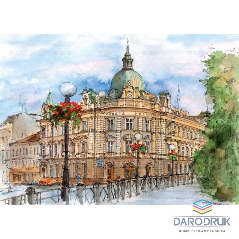 Lucrum Kalendarz ścienny RODZINNY MIASTA W AKWARELI 13-KARTKOWY 280mm x 200mm Lucrum (WL5)