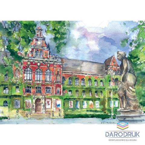 Lucrum Kalendarz ścienny RODZINNY MIASTA W AKWARELI 13-KARTKOWY 280mm x 200mm Lucrum (WL5)