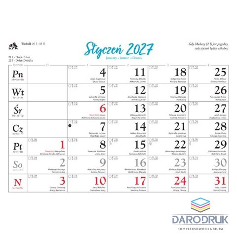 Lucrum Kalendarz ścienny RODZINNY MIASTA W AKWARELI 13-KARTKOWY 280mm x 200mm Lucrum (WL5)