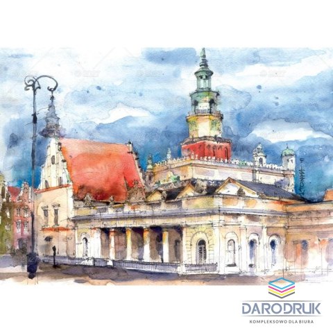 Lucrum Kalendarz ścienny RODZINNY MIASTA W AKWARELI 13-KARTKOWY 280mm x 200mm Lucrum (WL5)