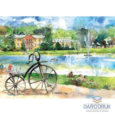 Lucrum Kalendarz ścienny RODZINNY MIASTA W AKWARELI 13-KARTKOWY 280mm x 200mm Lucrum (WL5)