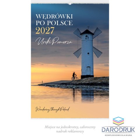 Lucrum Kalendarz ścienny WEDRÓWKI PO POLSCE 13-planszowe A3+ 320mm x 470mm Lucrum (RW04)