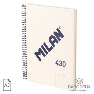 Milan Kołozeszyt (kołonotatnik) A5 1918 beżowy 80k. 95g gładka Milan (57151E80BG)