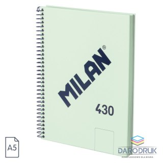 Milan Kołozeszyt (kołonotatnik) A5 1918 zielony 80k. 95g gładka Milan (57151E80GR)