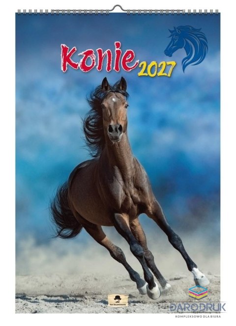Pan Kalendarzyk Kalendarz ścienny 2027 KONIE 470mm x 320mm Pan Kalendarzyk (A3 VD.15)