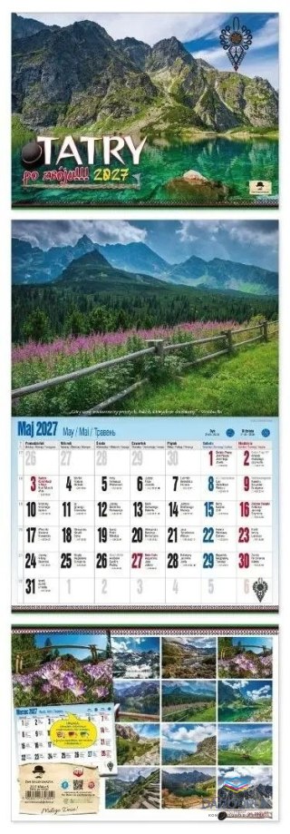 Pan Kalendarzyk Kalendarz ścienny ALBUMOWY TATRY PO ZBÓJU 470mm x 320mm Pan Kalendarzyk (KSA V.5)