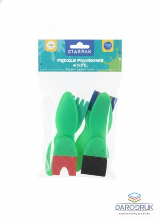 Starpak Pędzel PEDZLE PIANKOWE 4SZT Starpak (582134)