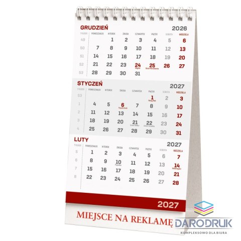 Wokół Nas Kalendarz biurkowy stojący trójdzielny Wokół Nas (KB 038 B)