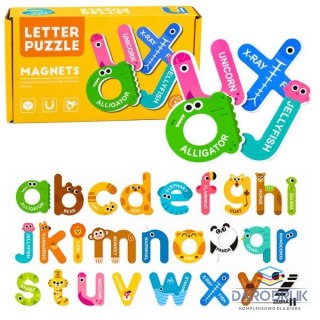 Lean Puzzle Magnetyczne Literki Edukacyjne Magnesy Na Lodówkę Tablice 26 el. 26 el. Lean (32020)