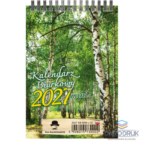 Pan Kalendarzyk Kalendarz biurkowy tygodniowy pionowy 90mm x 113mm Pan Kalendarzyk (KBA5-MINI)