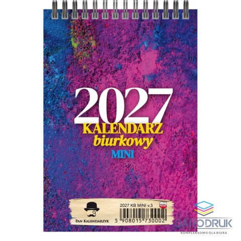 Pan Kalendarzyk Kalendarz biurkowy tygodniowy pionowy 90mm x 113mm Pan Kalendarzyk (KBA5-MINI)