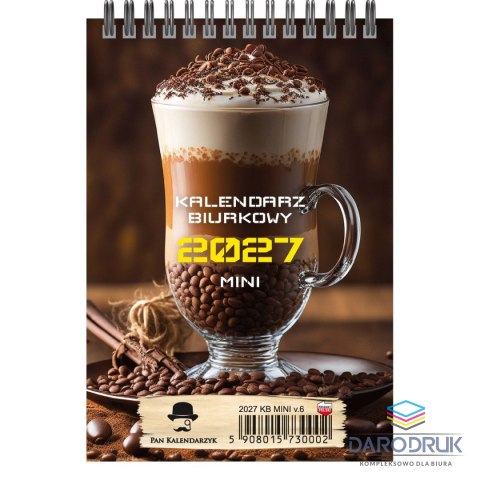 Pan Kalendarzyk Kalendarz biurkowy tygodniowy pionowy 90mm x 113mm Pan Kalendarzyk (KBA5-MINI)