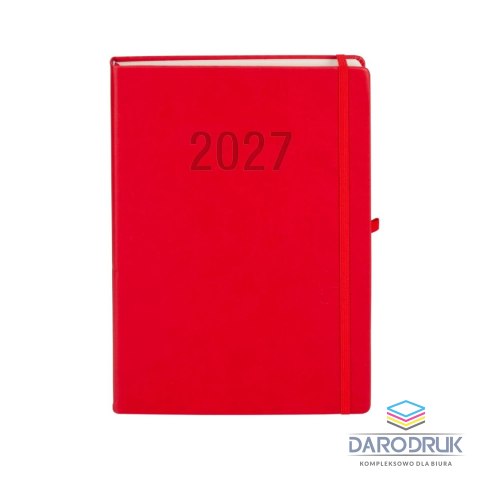 Antra Kalendarz książkowy (terminarz) 2027 MEMOFIX dziennyy A4 Antra (czerwony)