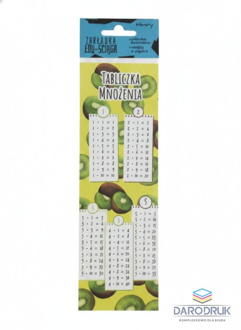 Henry Zakładka do książki Kiwi Tabliczka mnożenia Henry (5908451985264)