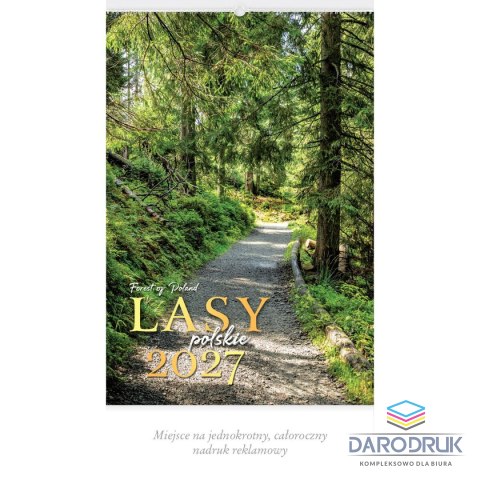 Lucrum Kalendarz ścienny LASY POLSKIE 13-planszowe A3+ 320mm x 470mm Lucrum (RW06)