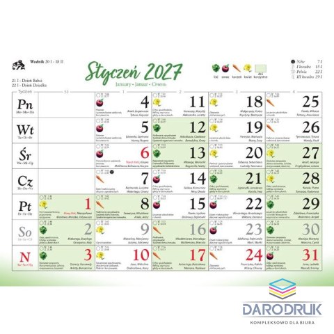 Lucrum Kalendarz ścienny OGRÓDKI PRZYDOMOWE 13-planszowe 320mm x 470mm Lucrum (RW13)