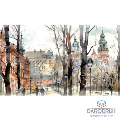 Lucrum Kalendarz ścienny notatnikowy 2027 aKWARELE Z POLSKI 220mm x 490mm Lucrum (WN04)