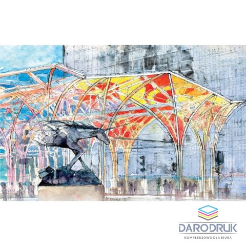 Lucrum Kalendarz ścienny notatnikowy 2027 aKWARELE Z POLSKI 220mm x 490mm Lucrum (WN04)